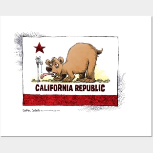 Thirsty California Bear Posters and Art